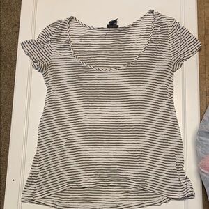 Striped Black and White Women's Top